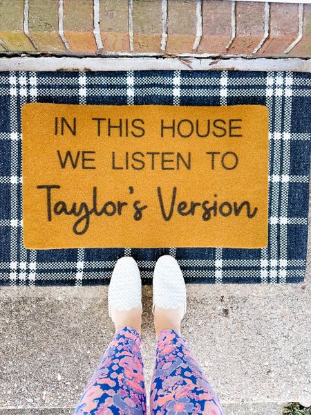 This one’s for the Swifties ✨🎉  I just picked up this new front foot mat, and plaid rug for layering as we swap our home over to Springtime! 🌼 

Taylor swift, front door mat, spring home decor, the eras tour, home style 

#LTKSeasonal #LTKhome #LTKfamily