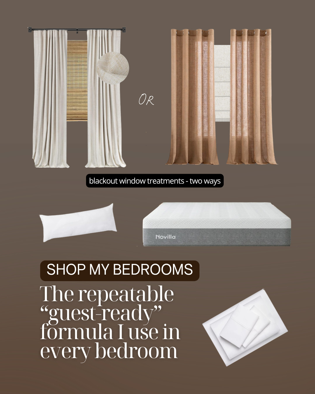 SHOP MY BEDROOMS 🛏️

After nearly 10 years of renovating rentals, every guest bedroom follows the same formula: bright paint, layered window treatments, blackout shades, lighting for two, and comfortable white bedding.

These are the exact pieces (and my favorite alternatives) I use across our projects, including The Big House. Linked below.

#LTKActive #LTKHome #LTKSaleAlert