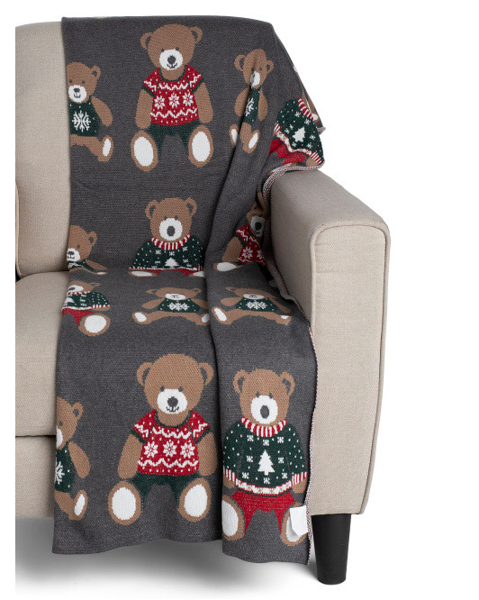 Multi Teddy Bear Throw | TJ Maxx