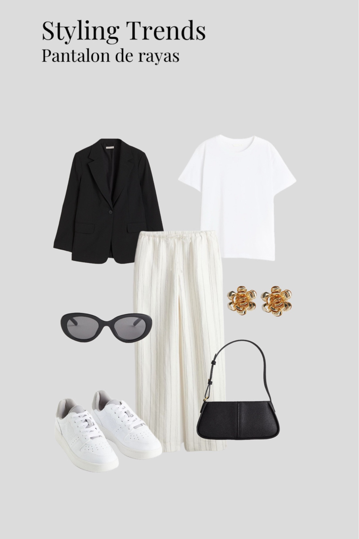Outfit con prenda en tendencia primavera verano: pantalón rayas 

#LTKstyletip #LTKeurope