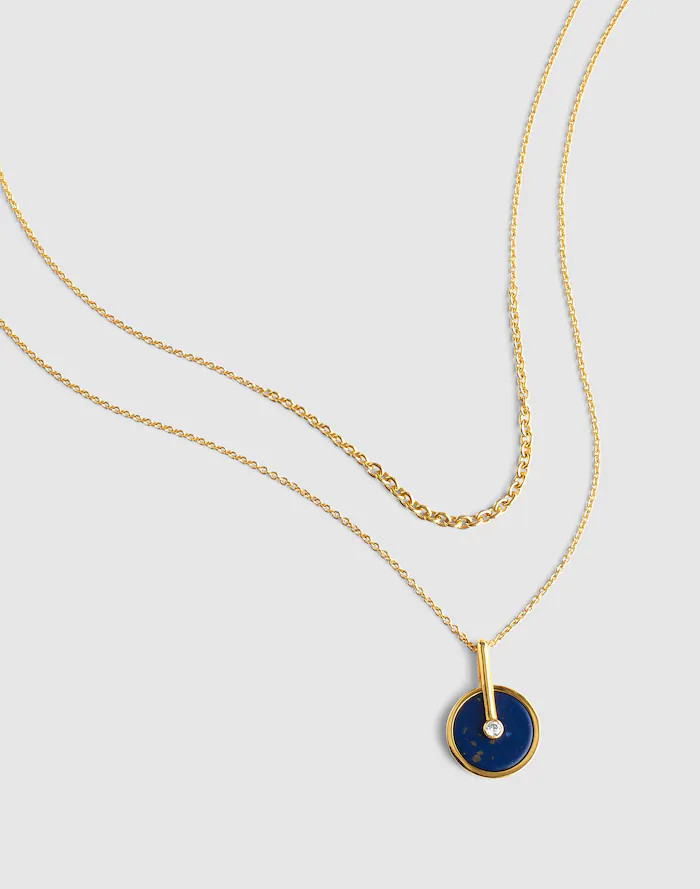 Two-Pack Stone Inlay Coin Necklace Set | Madewell