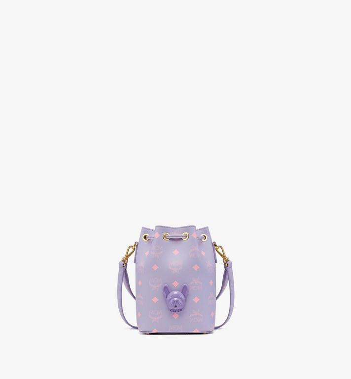 M Pup Drawstring in Color Splash Logo Leather | MCM (US)