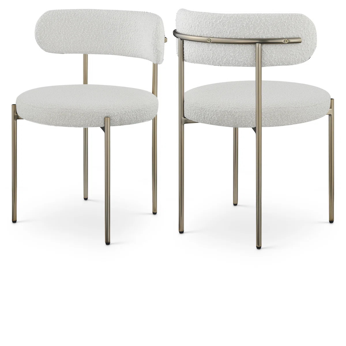 Sherwood Solid Back Boucle Side Chair (Set of 2) | Wayfair North America