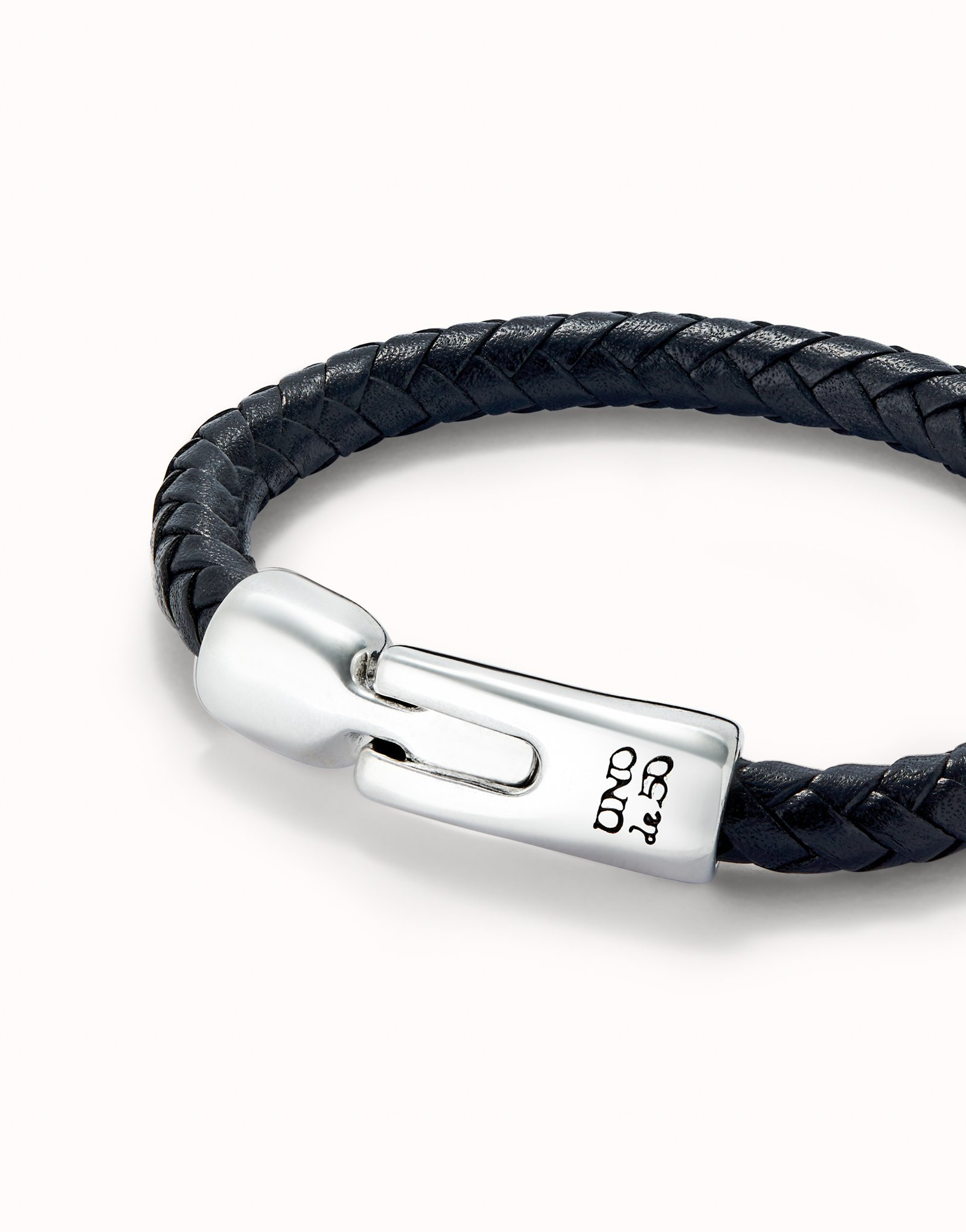 Multi strand leather bracelet with 2 circles | UNOde50