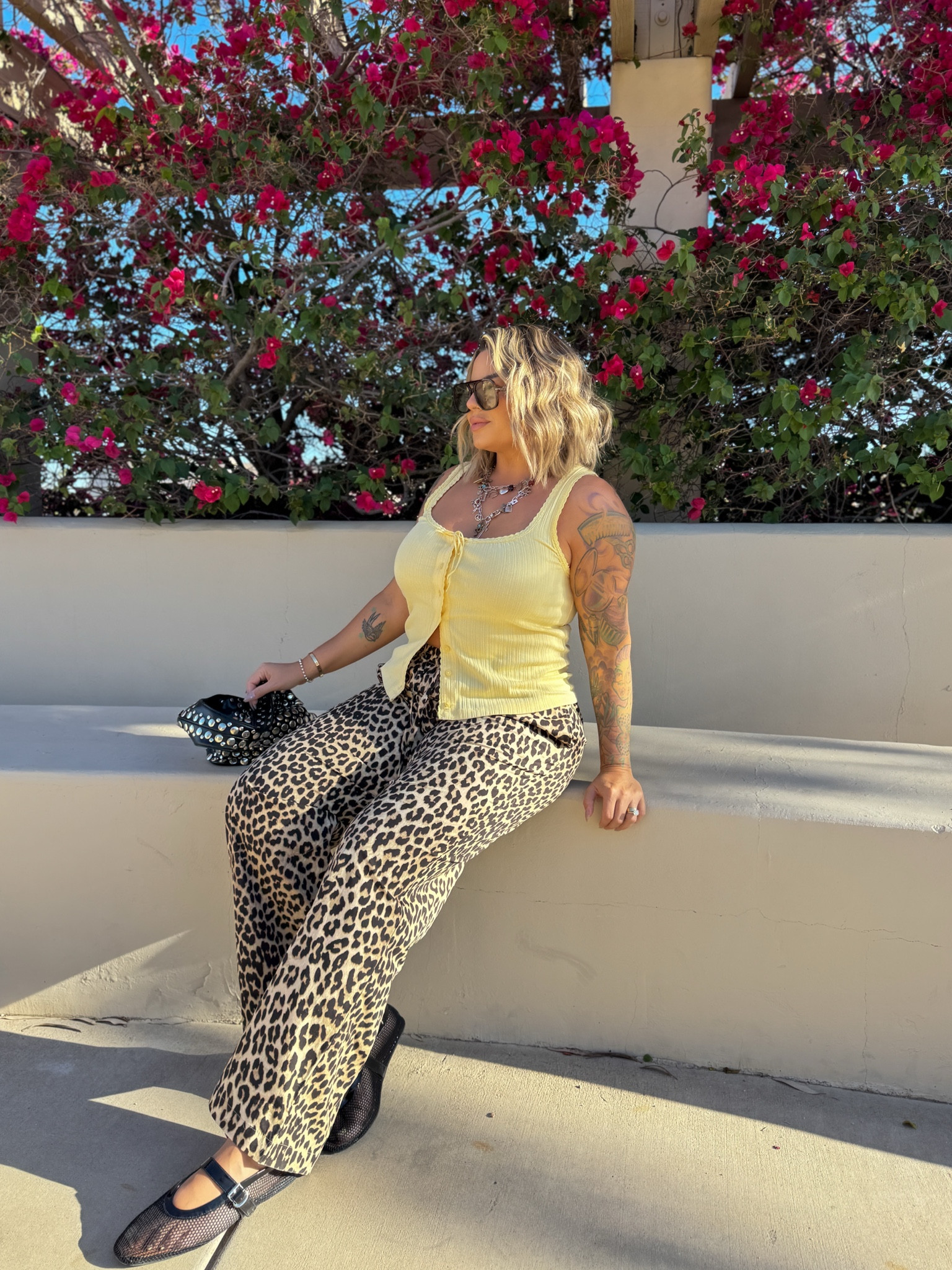 Size L in top and bottoms 
#amazon #leopard #butteryellow #midsize 

#LTKStyleTip #LTKMidsize #LTKFindsUnder50