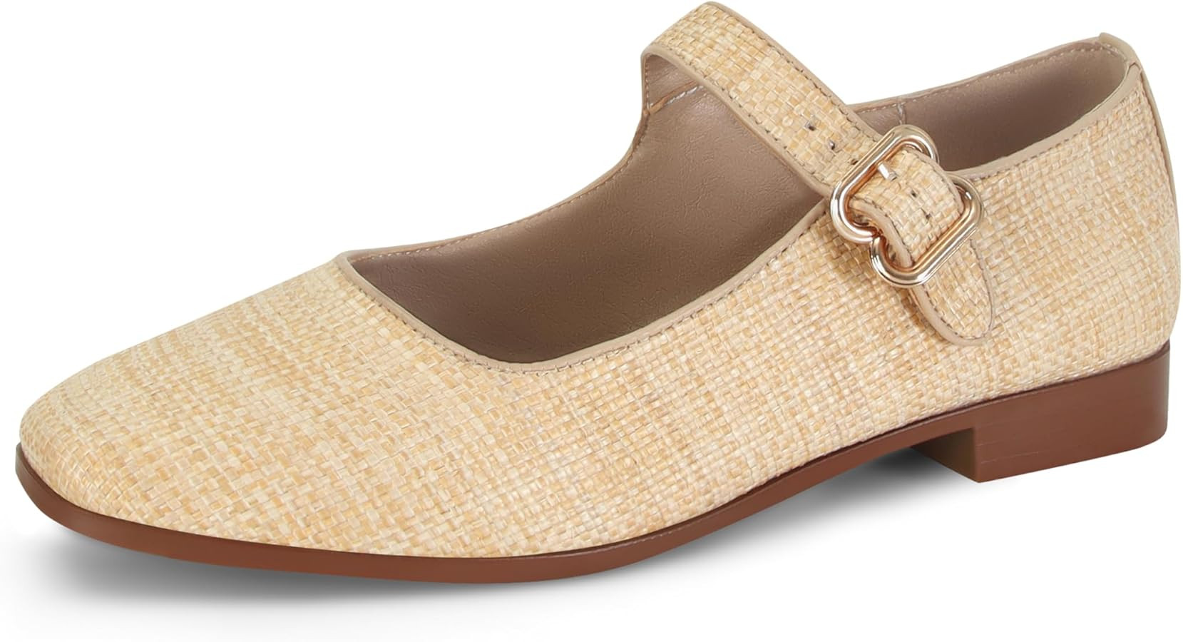 DOEYG Mesh Ballet Flats Shoes for Women Leopard Animal Print Mary Jane Flats Shoes Square Toe Dre... | Amazon (US)