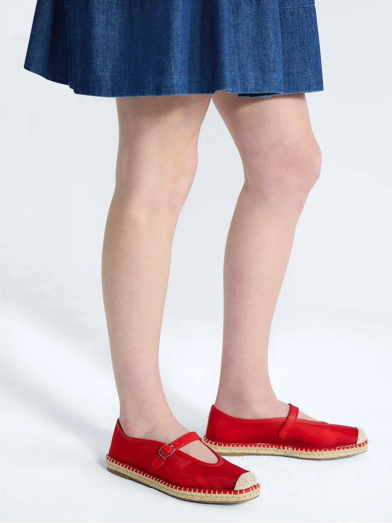 Free Assembly Women's Mesh Mary Jane Espadrilles - Walmart.com | Walmart (US)