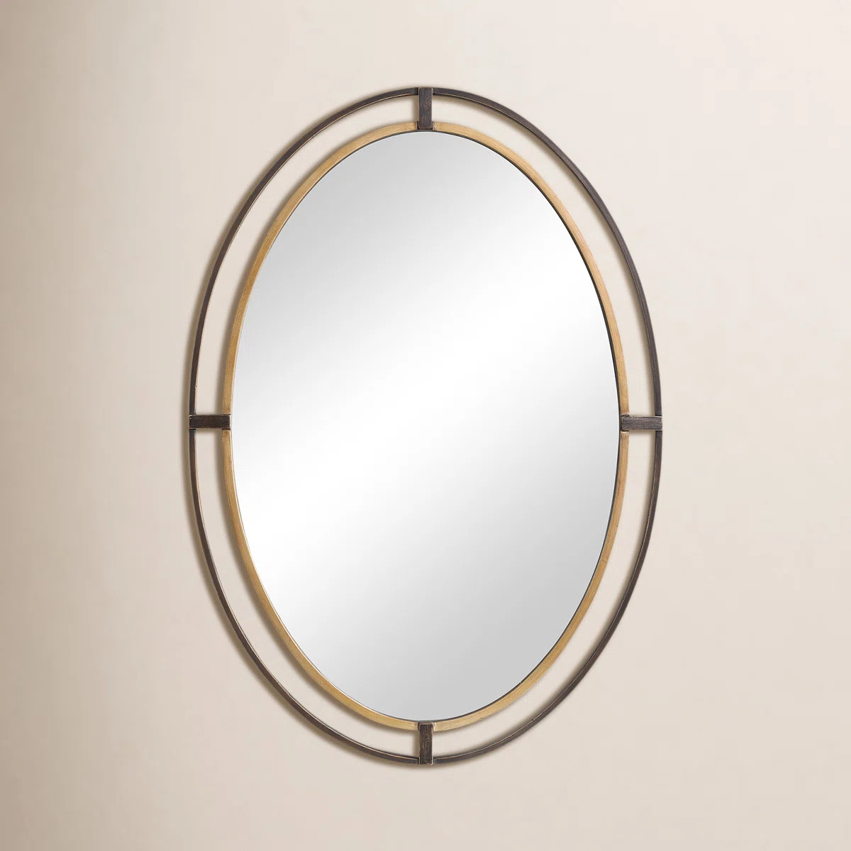 Henning Metal Oval Wall Mirror | Wayfair North America