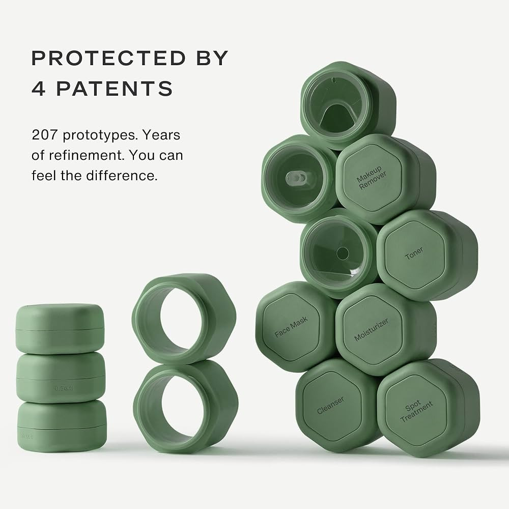 Cadence Travel Containers - Daily Routine Capsule Set - Magnetic Containers with Lids,4 Flex Medi... | Amazon (US)