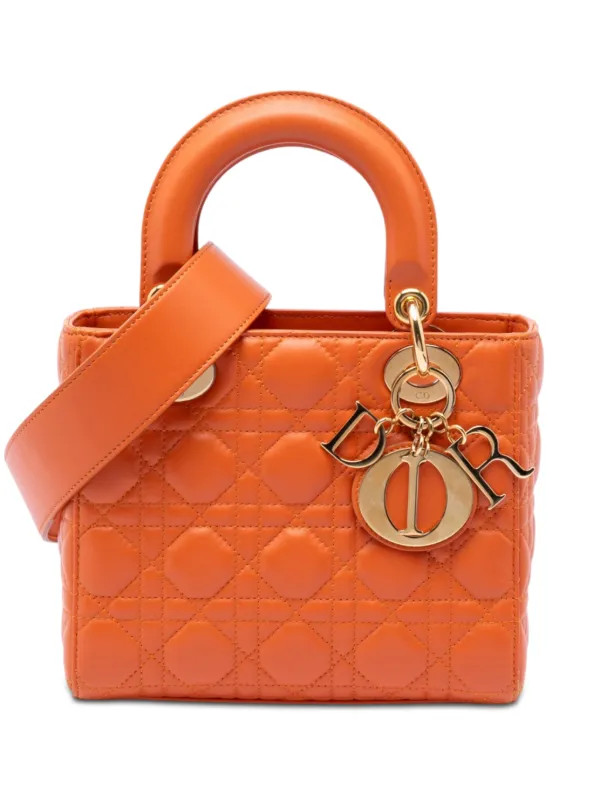 2016 Small Lambskin Cannage MyABCDior Lady Dior satchel | Farfetch Global