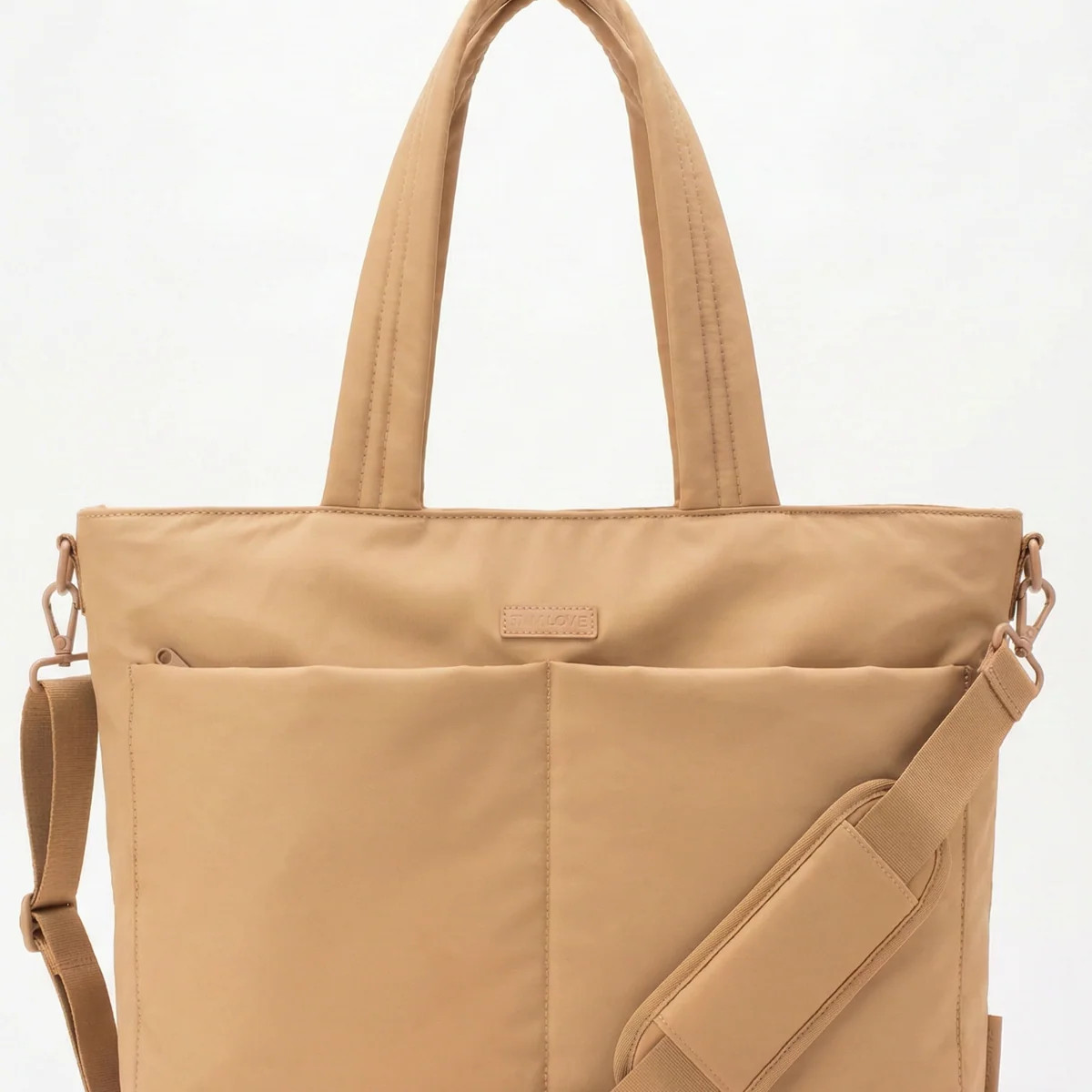 Tate Tote Bag | Work Laptop | Travel Carry On | Sand | Pink Cove