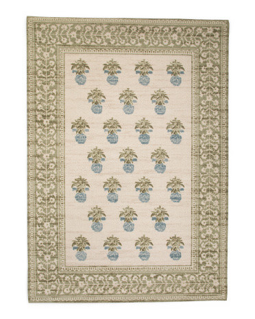 5x8 Wool Blend Bibury Floral Print Area Rug | TJ Maxx