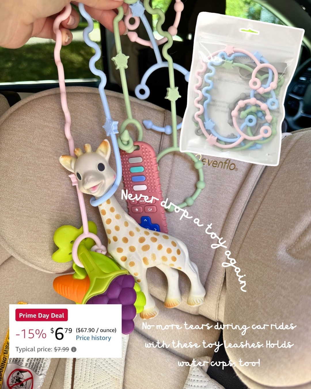 No more meltdowns in the car when a drink or toy is dropped with these toy leashes. Ends in a pack of four with three dedicated to toys and one dedicated to cups. ￼

#LTKmomlife #LTKKids #LTKBaby