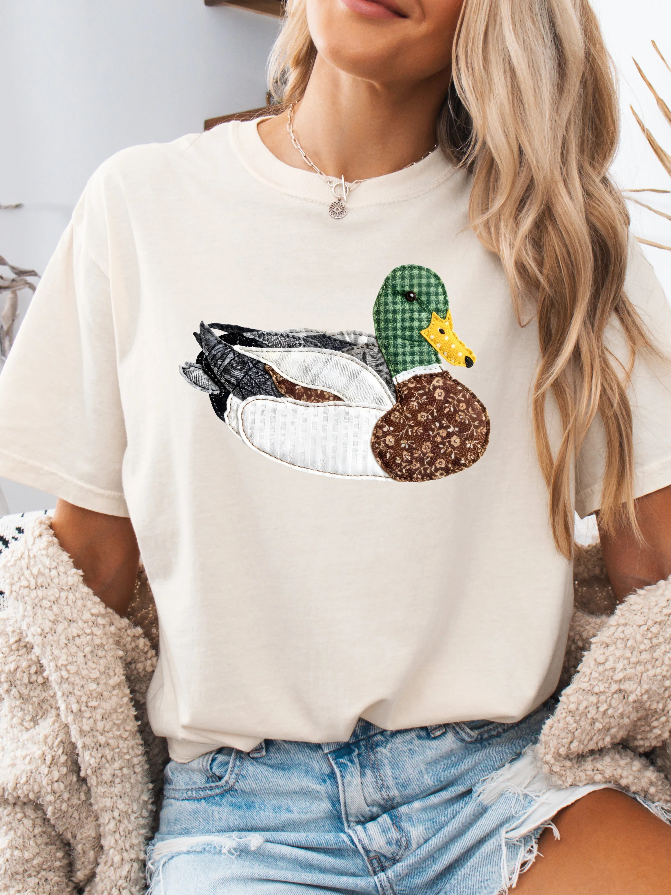 Patch Work Mallard Graphic | Willow Boutique