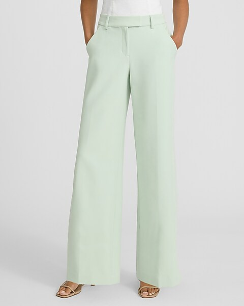 Editor Signature Stretch Mid Rise Wide Leg Pant | Express