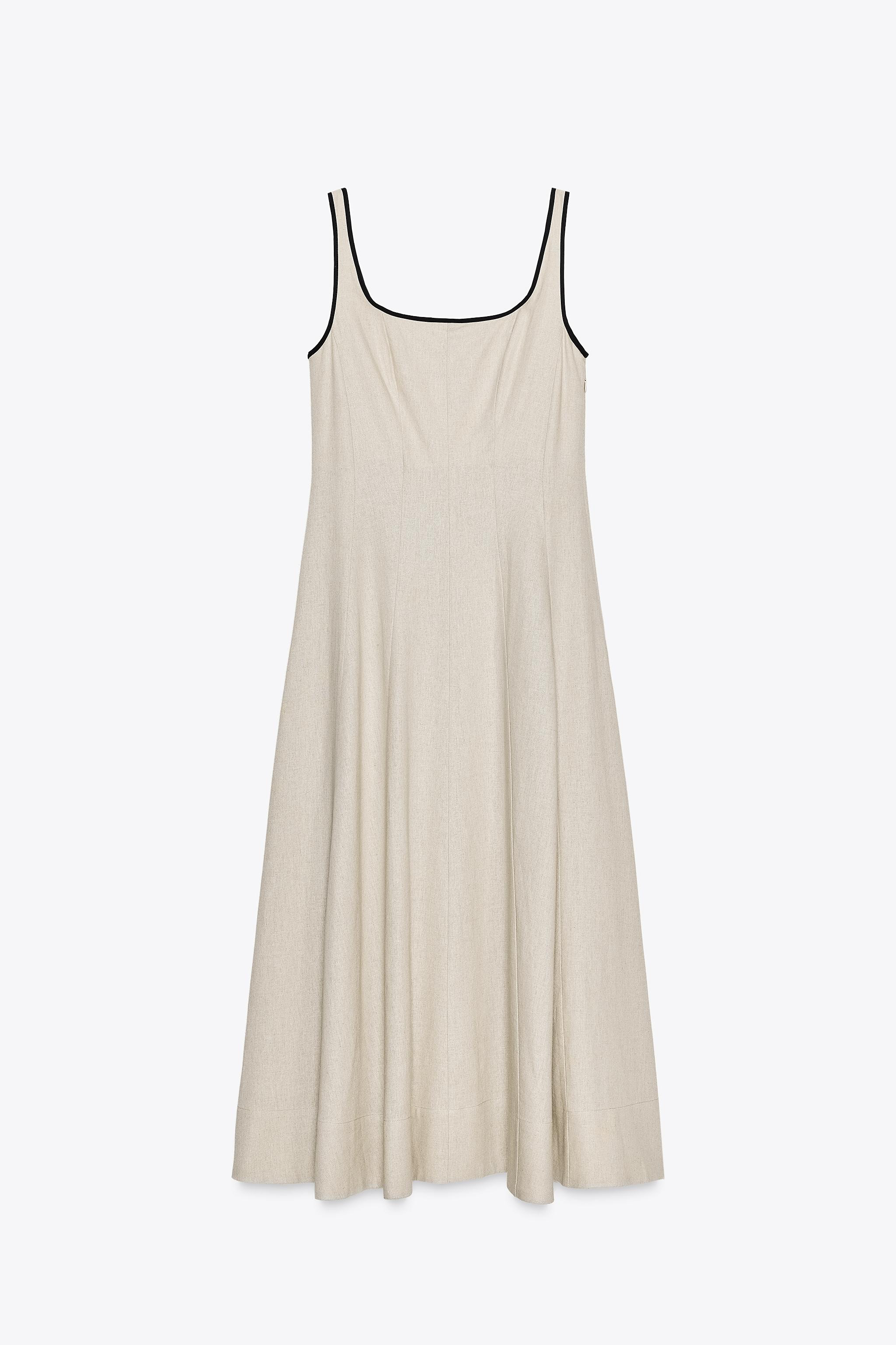 CONTRAST TRIM MIDI DRESS | Zara US