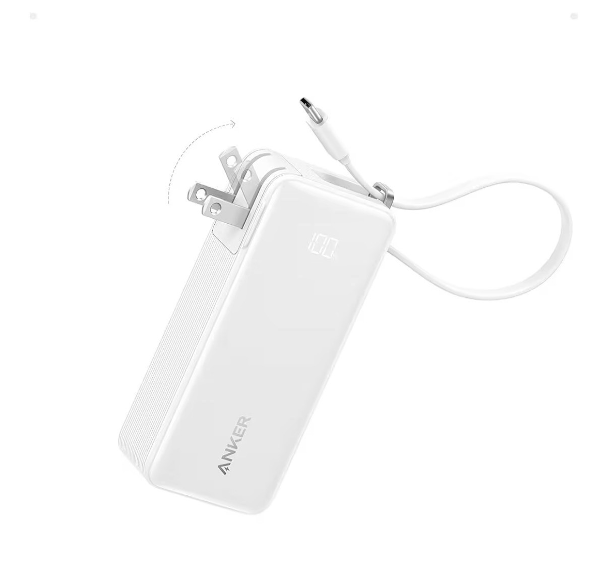 Anker Nano 3-in-1 Portable iPhone Charger, 10,000mAh Power Bank with Built-in USB-C Cable and Foldable Wall Plug, 30W Max Battery Pack, Travel Essentials for iPhone 17/16/15 Series (White)

#LTKTravel