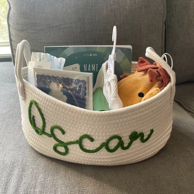 Personalized Baby Gift Basketbaby Shower Gift Basketrope - Etsy | Etsy (US)