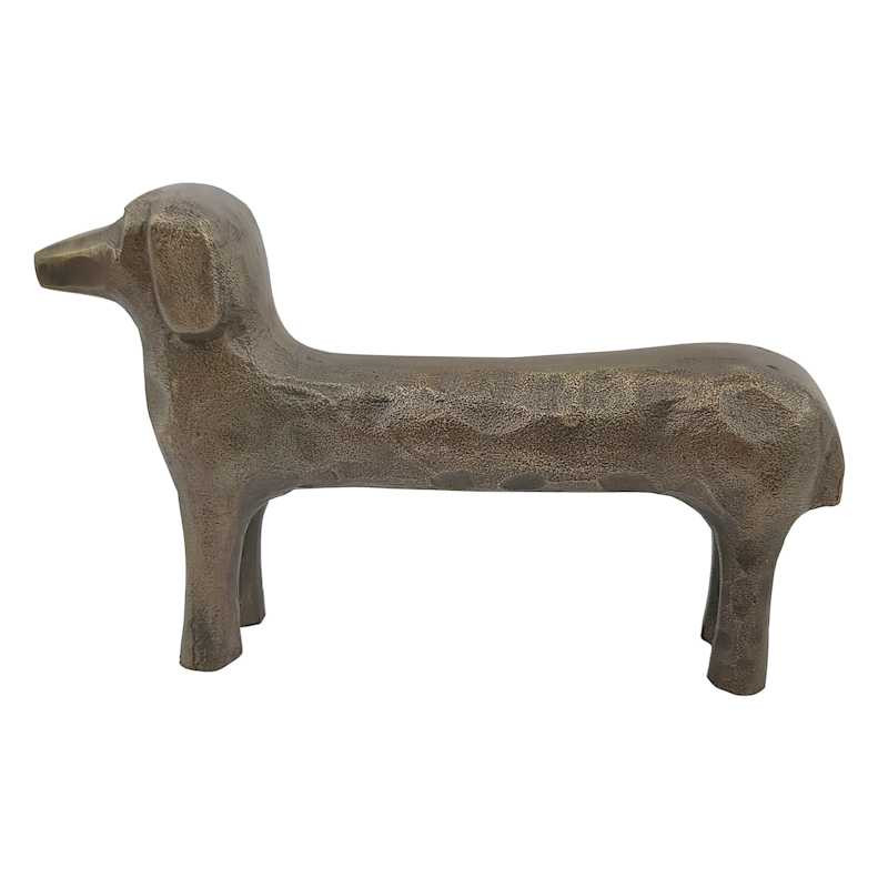 Brown Metal Dog Figurine, 10" | At Home