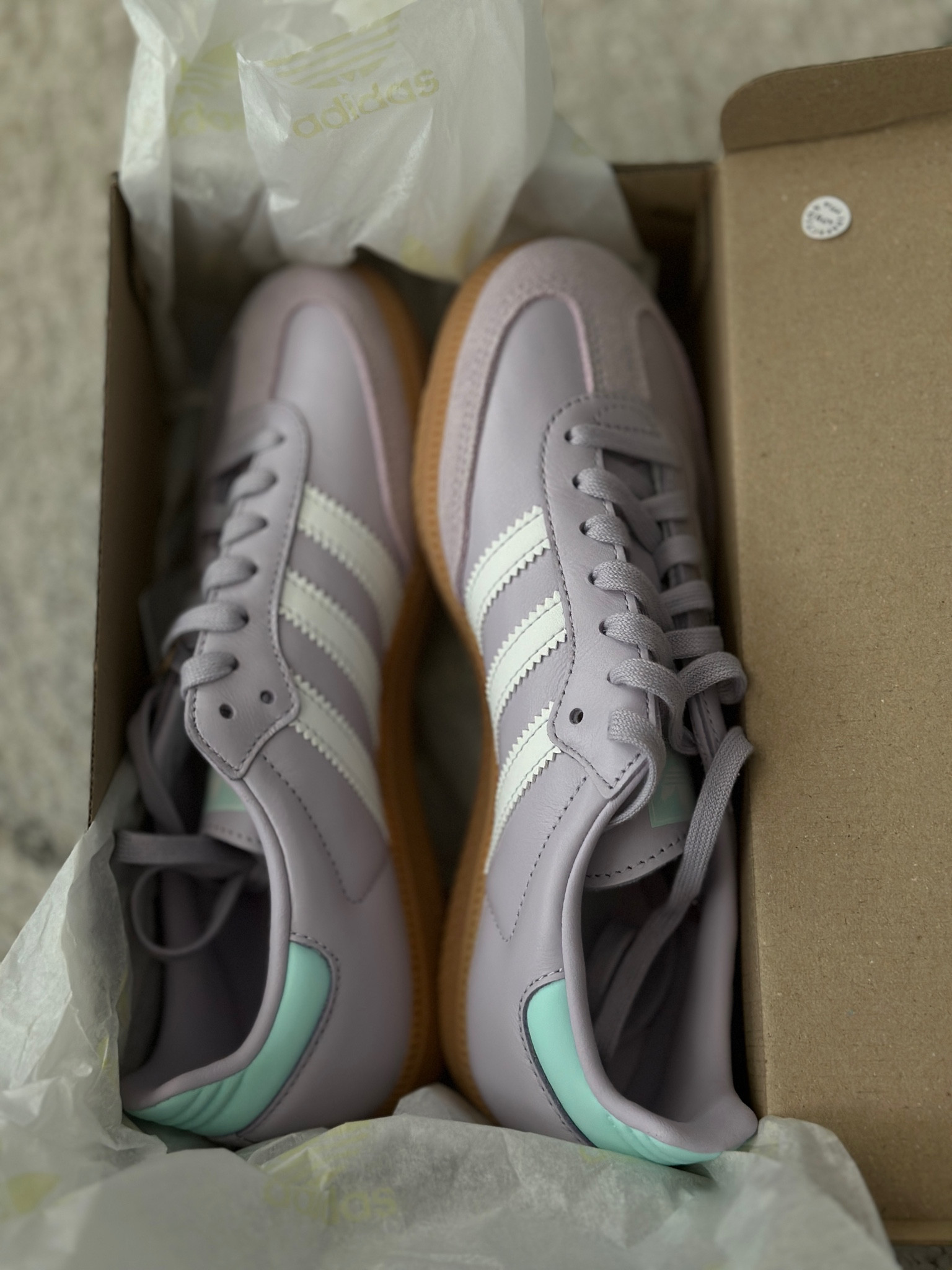 Lilac and turquoise Adidas Samba for just €70. Sizes going up to uk 6

#LTKshoes #LTKSummerSale #LTKireland