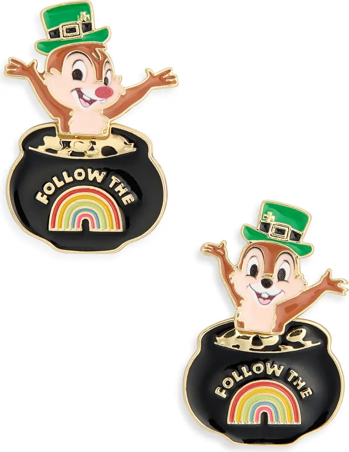 BaubleBar x Disney® Chip 'n Dale Pot Of Gold Stud Earrings | Nordstromrack | Nordstrom Rack