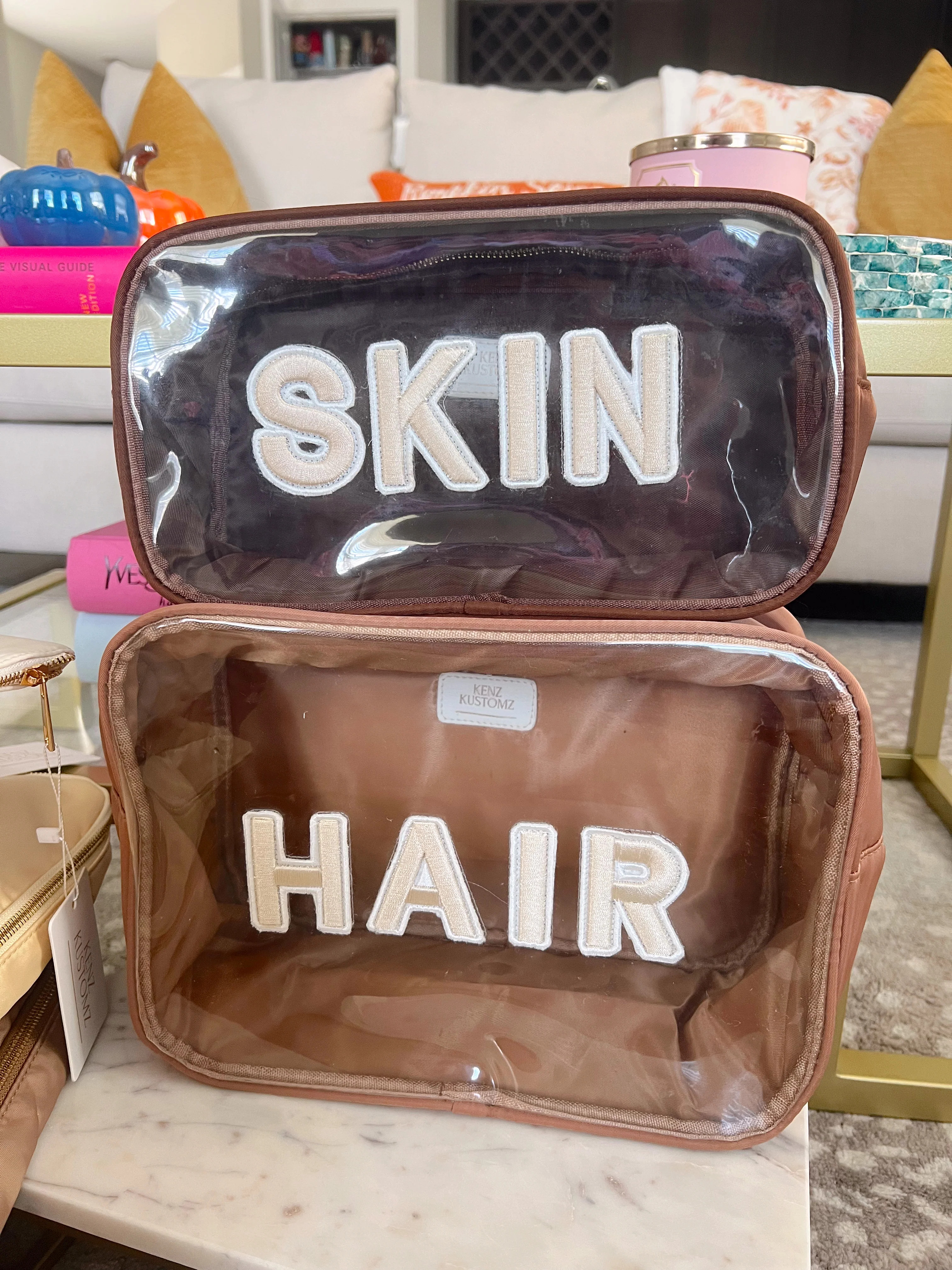 Skin Clear Large - Chocolate w/ Rolled Patches | KenzKustomz