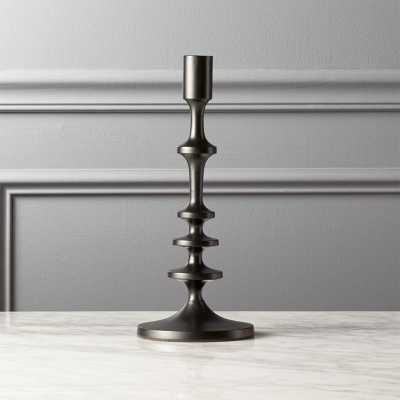 Allis Small Black Taper Candle Holder + Reviews | CB2 | CB2