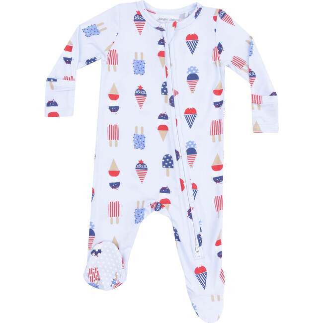 2 Way Zipper Footie, American Ice Cream, Blue | Maisonette