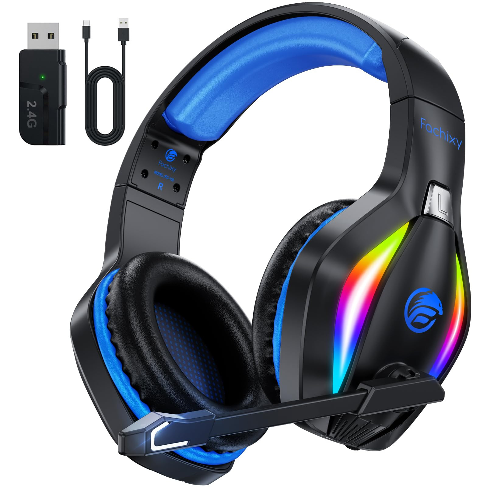 Fachixy FC-100 Wireless Gaming Headset for PS5, PS4, PC - Gaming headphones with Lossless Audio &... | Amazon (US)