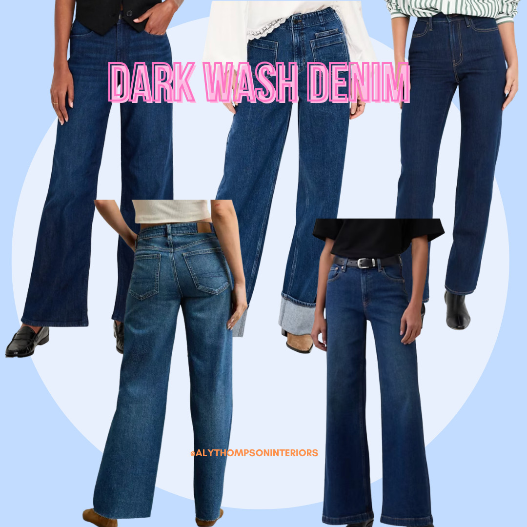 Dark Wash Denim | Women's Jeans | Wide Leg Jeans | Dark Wash Jeans 

 #LTKgrwm #LTKootd #LTKMidsize