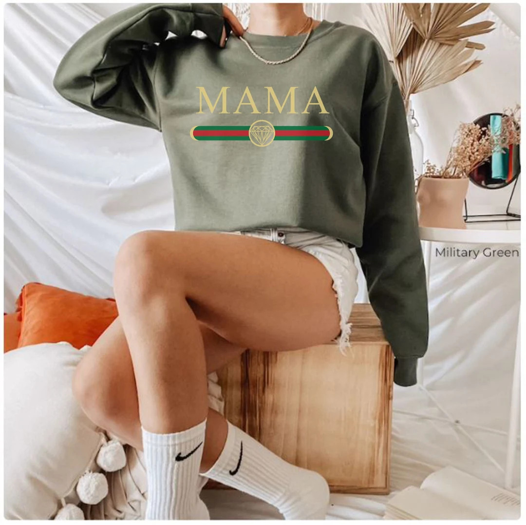 Mom Sweatshirt, Mama Sweatshirt, High Fashion Inspired Mom Sweater, Mama Life, Mom Life Shirt, Mo... | Etsy (US)