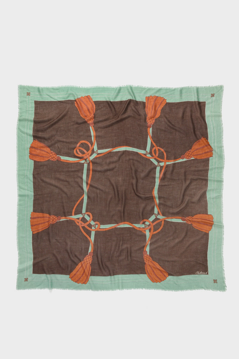 French Tassel Silk Cashmere Blend Large Scarf | Tuckernuck (US)
