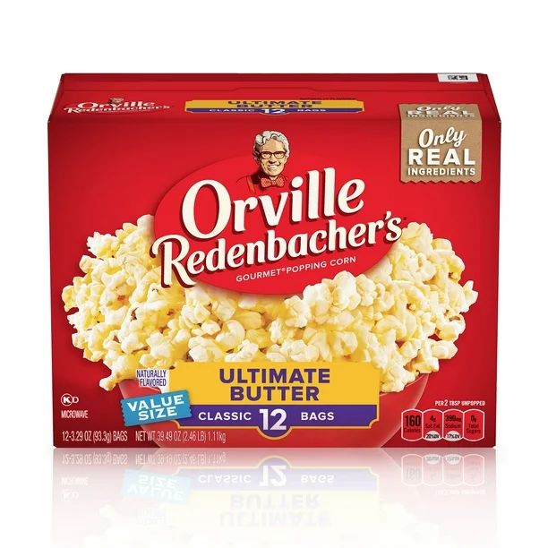 Orville Redenbacher's Ultimate Butter Microwave Popcorn, 3.29 Oz, 12 Ct | Walmart (US)