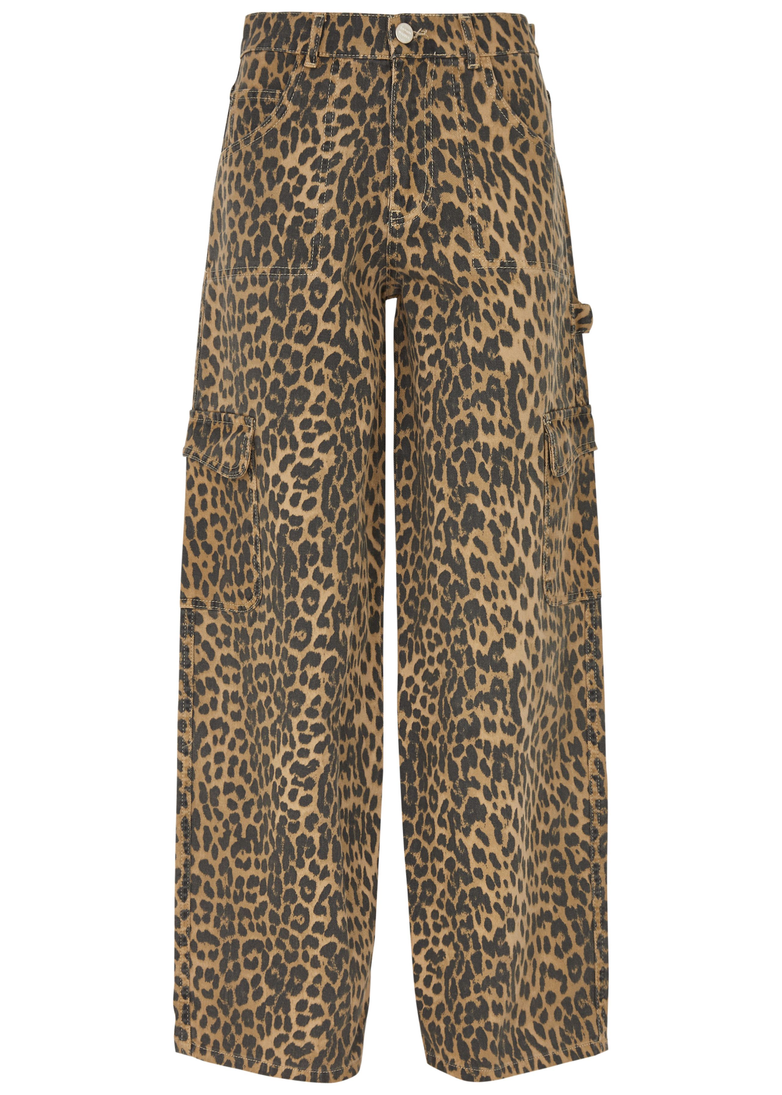 Dion leopard-print straight-leg cargo jeans | Harvey Nichols (Global)