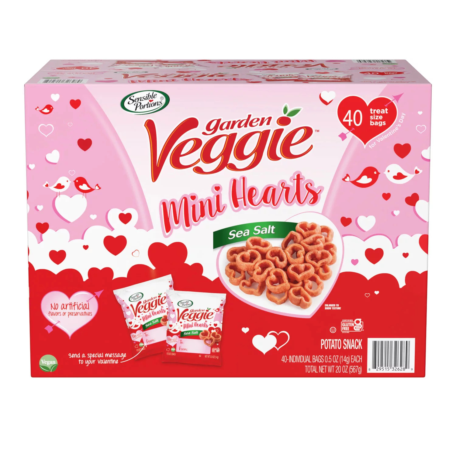 Garden Veggie Snacks Mini Hearts, 0.5 oz., 40 pk. | Sam's Club