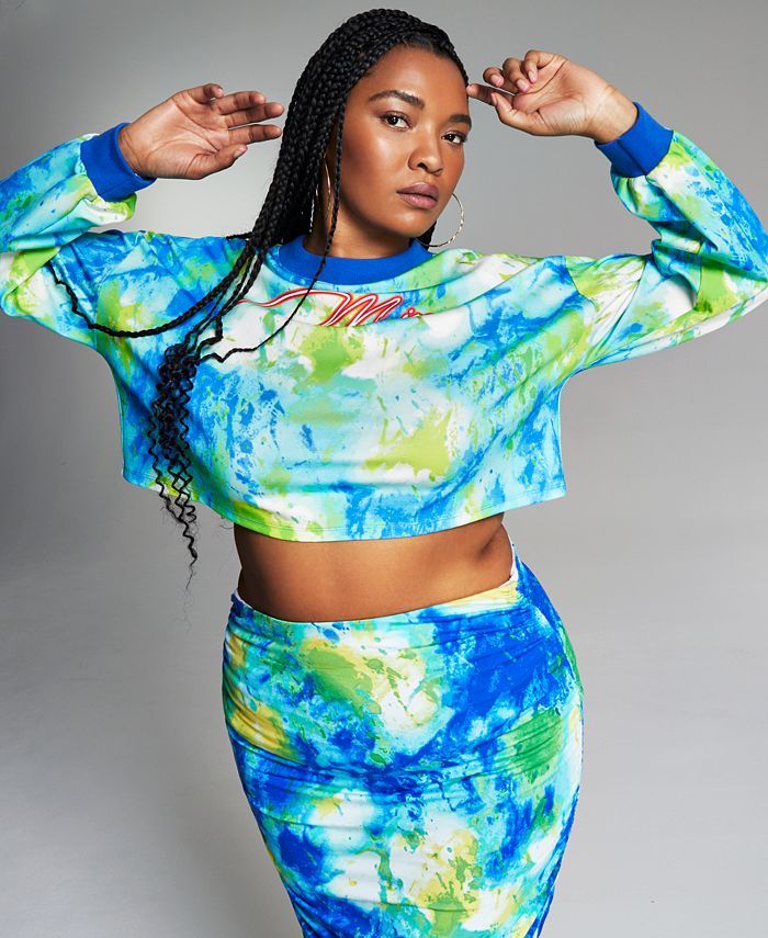 Misa Hylton for INC Tie-Dyed Sweatshirt, In Regular & Extended Sizes, Created for Macy's | Macys (US)