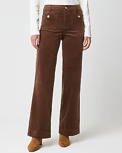 Corduroy Lizzie sailor high-rise patch-pocket wide-leg pant | J.Crew Factory