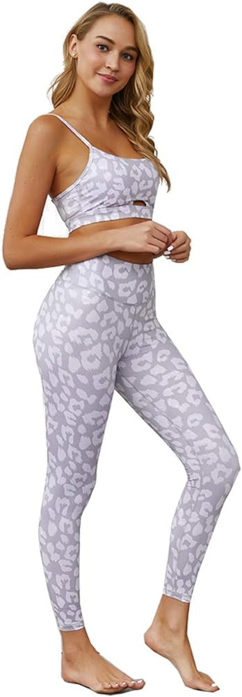 Women Activewear Set 2 Piece Sports Bra Seamless Leggings for Workout Yoga Gym | Amazon (US)