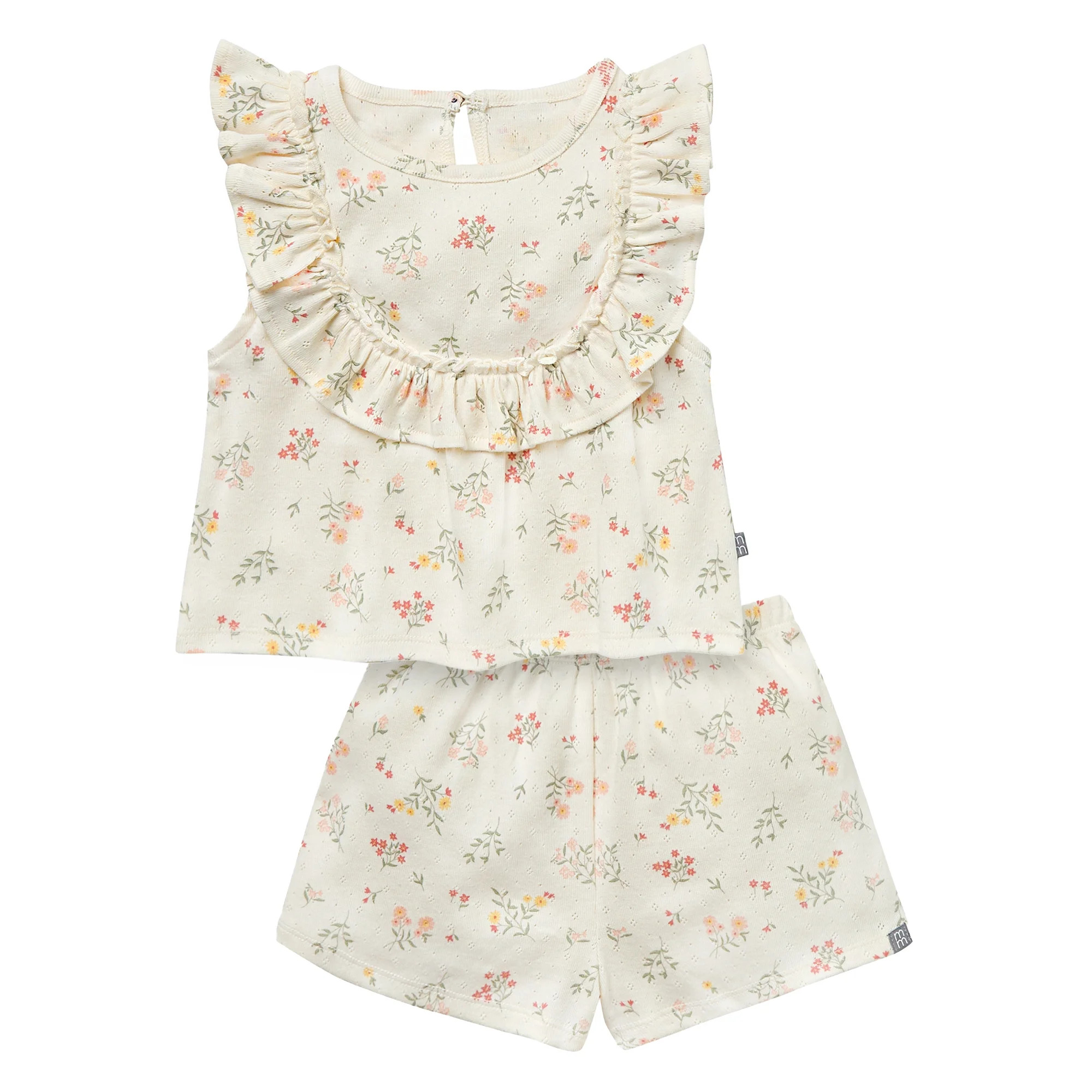 Modern Moments Toddler Girl Eyelet Ruffle Short Set, 2-Piece, Sizes 12M-5T - Walmart.com | Walmart (US)