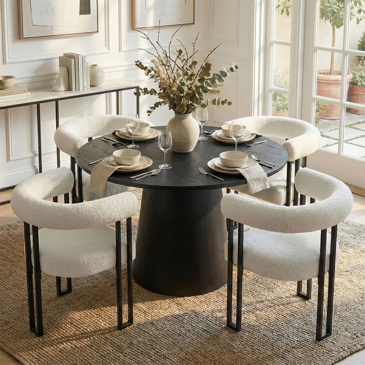 Chealsy 5-Piece Metoyer Round Dining Table Sets | Wayfair North America