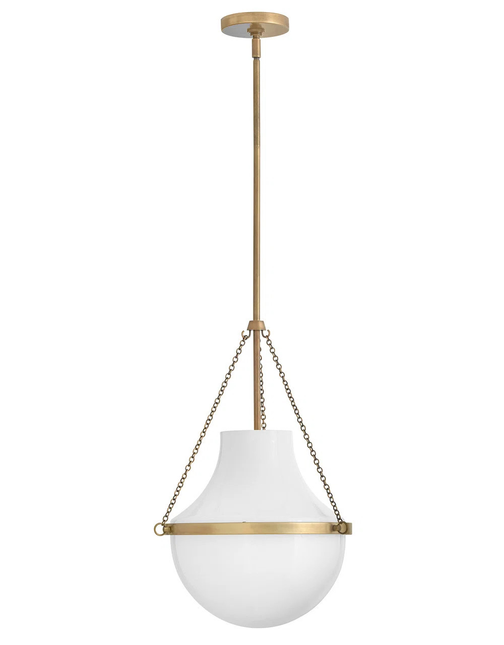 Vena Teardrop Single Light Pendant with Hand-Blown Etched Opal Glass | Wayfair North America