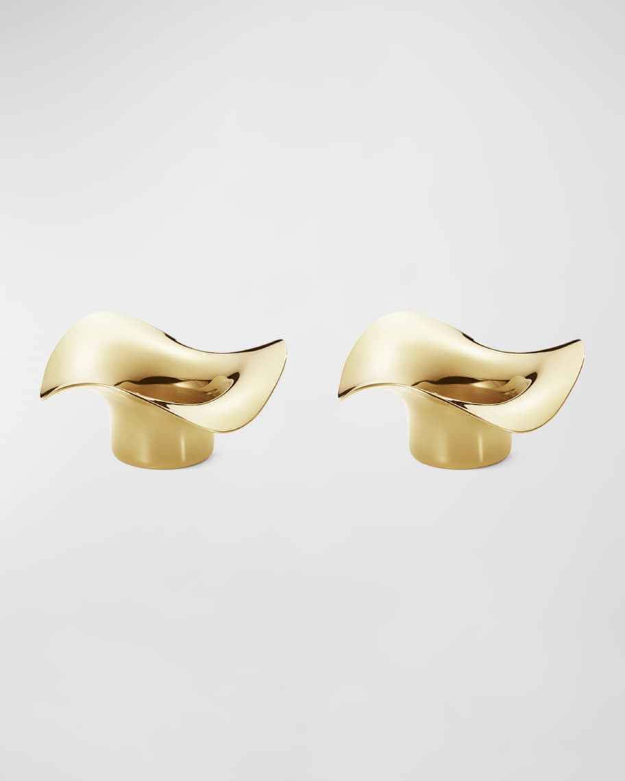 Golden Stainless Steel Cobra Tealight Holders, Set of 2 | Neiman Marcus