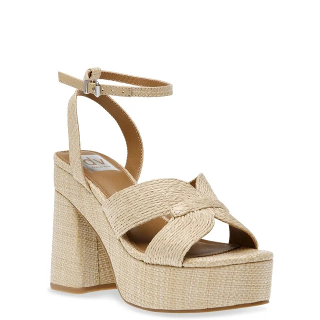 DV Dolce Vita Women's Waylan Platform Raffia Sandal | Walmart (US)