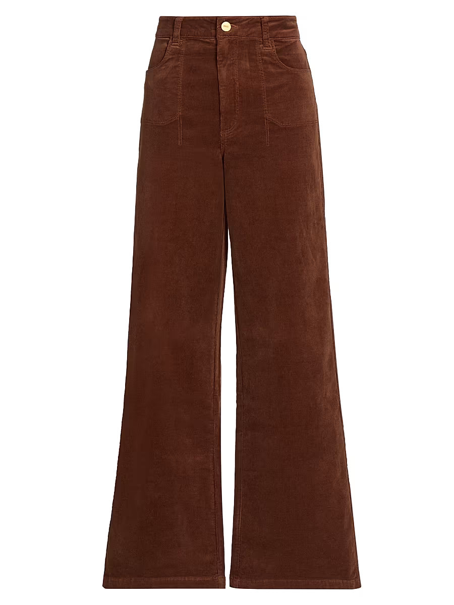 Paige Women's Anessa Utility Corduroy Pants - Maple Brown - Size 23 | Saks Fifth Avenue
