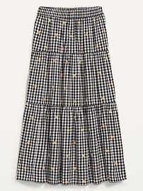 Tiered Gingham Maxi Skirt for Women | Old Navy (US)