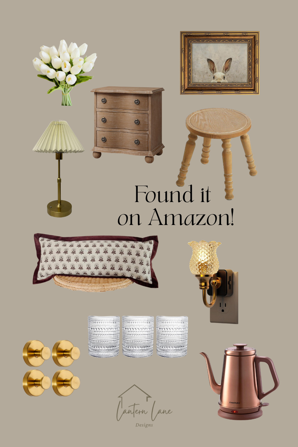 New home decor finds from Amazon. Love the bunny art and the faux tulips will go viral this year. Grab them before they are gone. I love the nightlight too. Might have to grab it.
spring decor, spring home decor, plant stool, tea kettle, drinking glasses, rechargeable light 

 

#LTKSeasonal #LTKHome