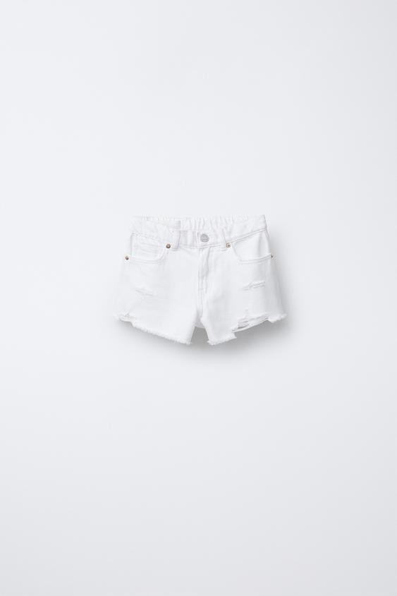 RIPPED DENIM SHORTS | Zara US
