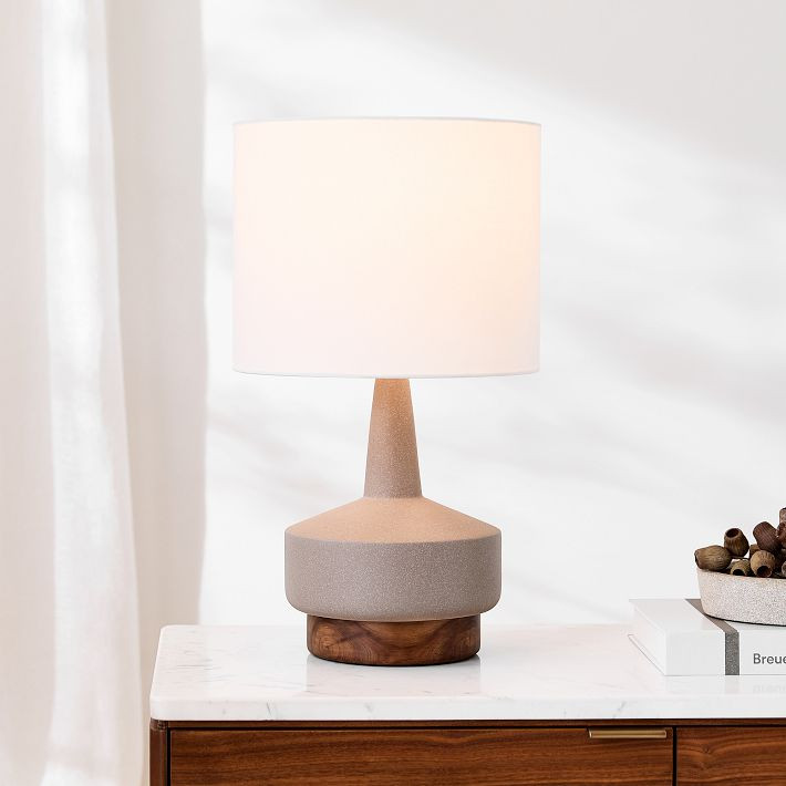 Wood & Ceramic Table Lamp (22") | West Elm (US)