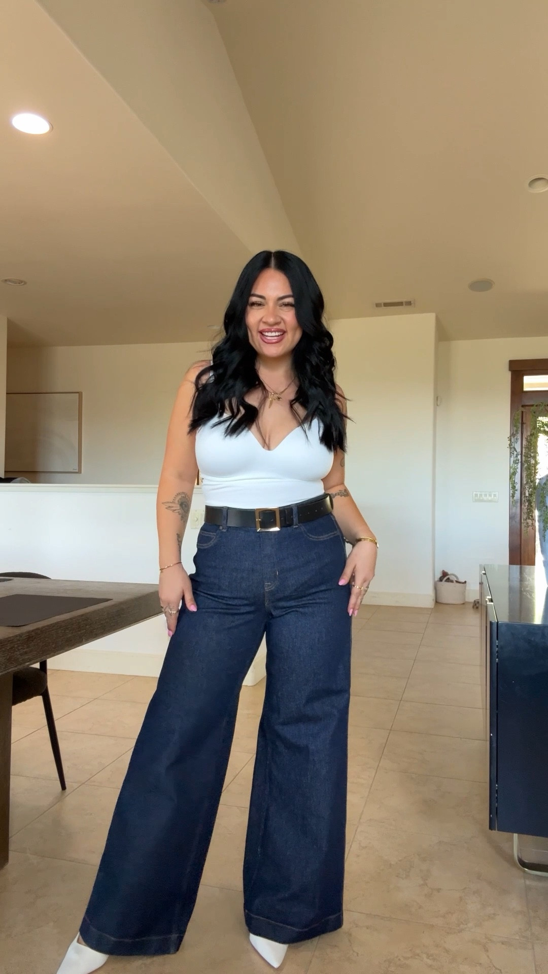 wearing a size xl in the jeans and size xlarge in the top!

#LTKootd #LTKgrwm #LTKMidsize