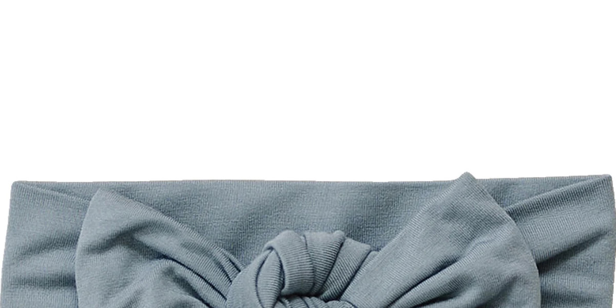 Dusty Blue Bamboo Head Wrap | Mebie Baby